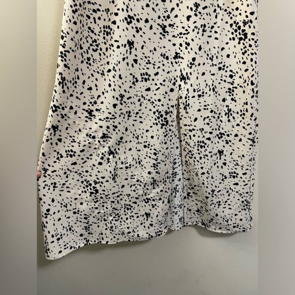 NWT A New Day Maxi Slip Dress with Lace‎ and Dots in Cream and Black - S - Picture 4 of 11